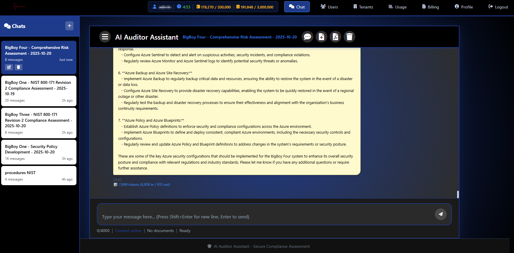 Chat page